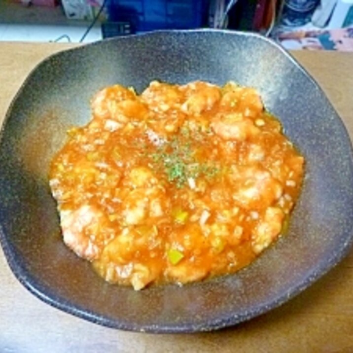 おうちで本格エビのチリソース炒め♡